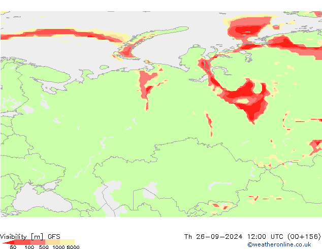 Visibilidad GFS jue 26.09.2024 12 UTC