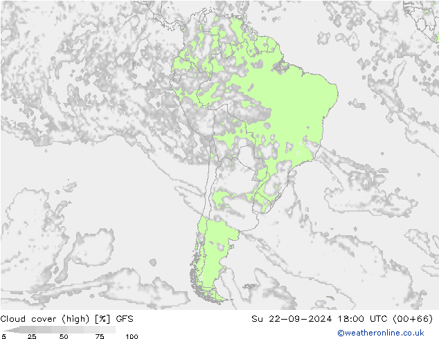 Cloud cover (high) GFS September 2024