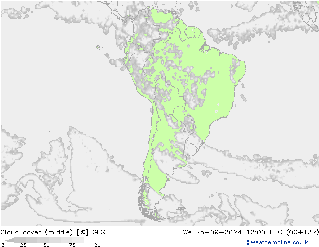 облака (средний) GFS Сентябрь 2024