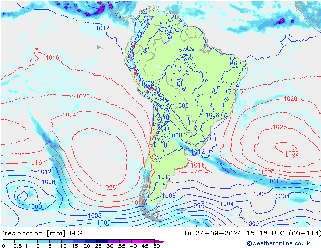 GFS: Út 24.09.2024 18 UTC