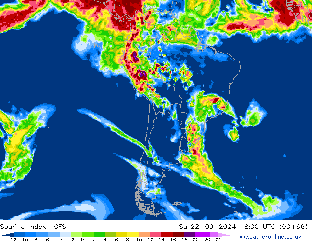 Soaring Index GFS dom 22.09.2024 18 UTC