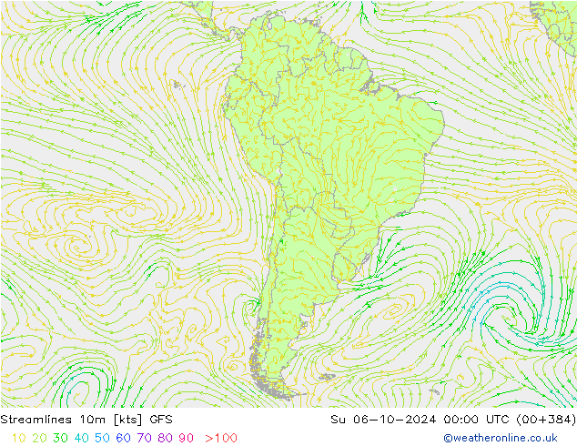 ветер 10m GFS Вс 06.10.2024 00 UTC