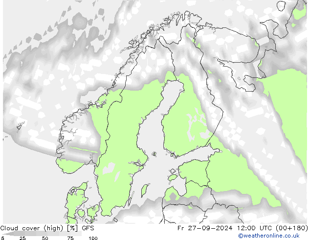 Nubi alte GFS ven 27.09.2024 12 UTC