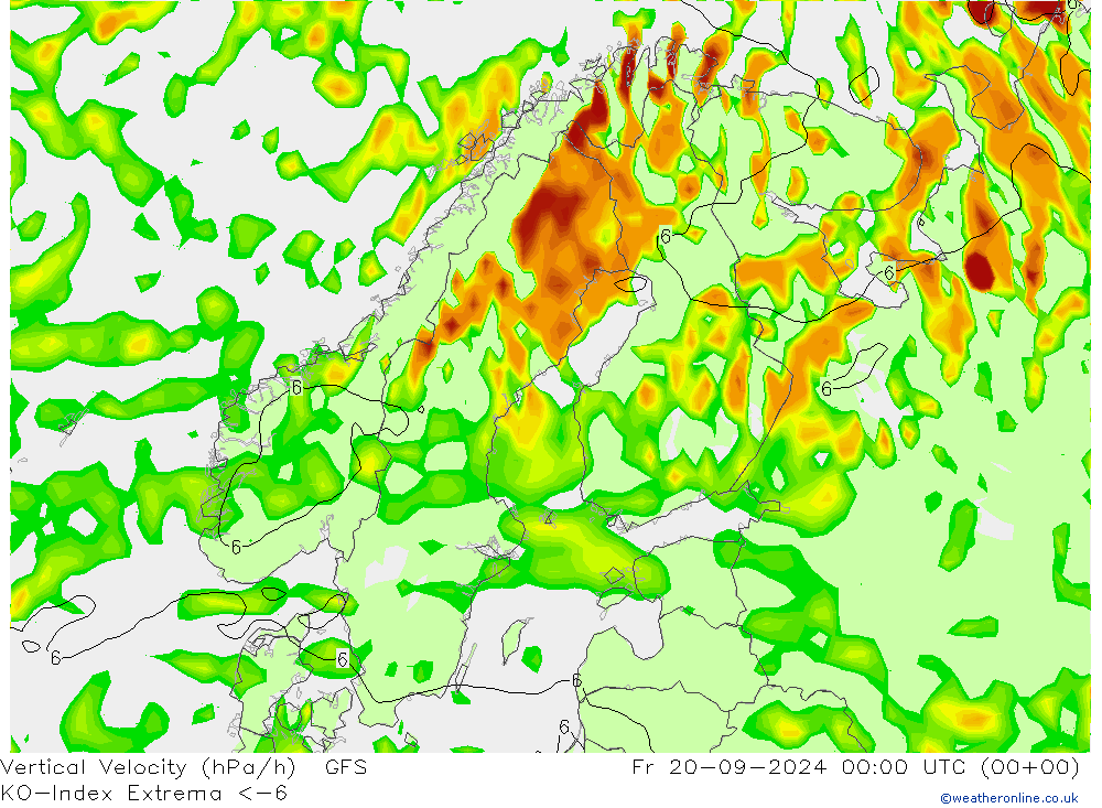 Convection-Index GFS vie 20.09.2024 00 UTC