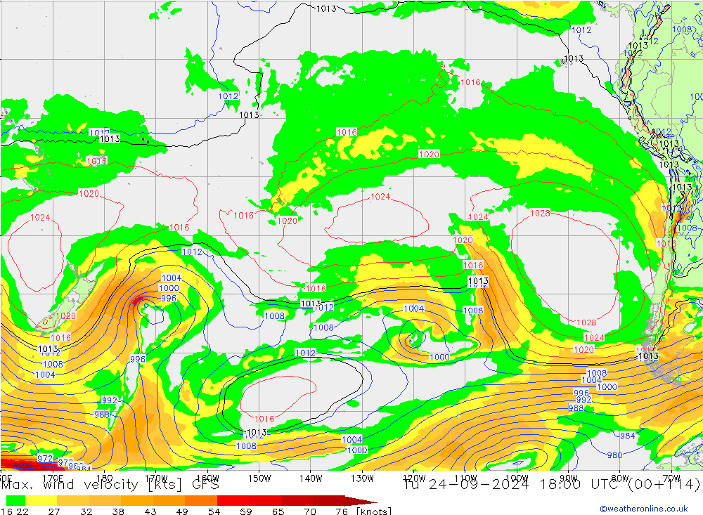 Max. wind velocity GFS  24.09.2024 18 UTC