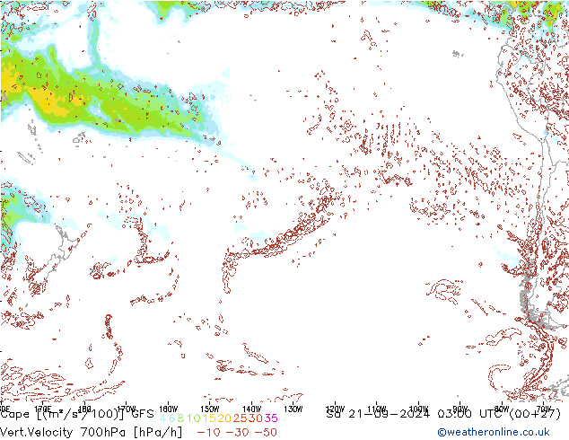 Cape GFS Sa 21.09.2024 03 UTC