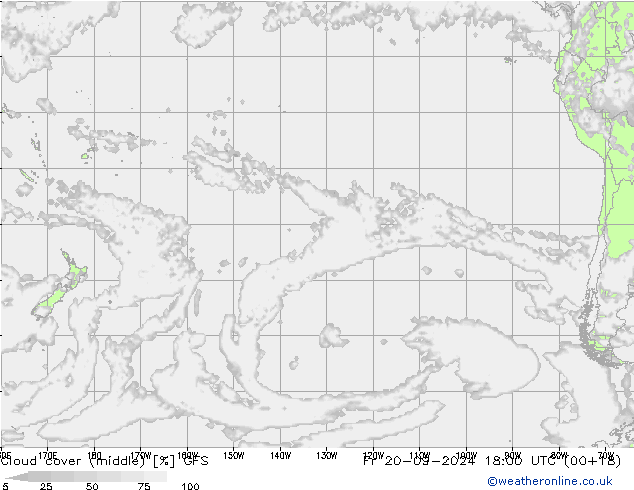 Cloud cover (middle) GFS Fr 20.09.2024 18 UTC