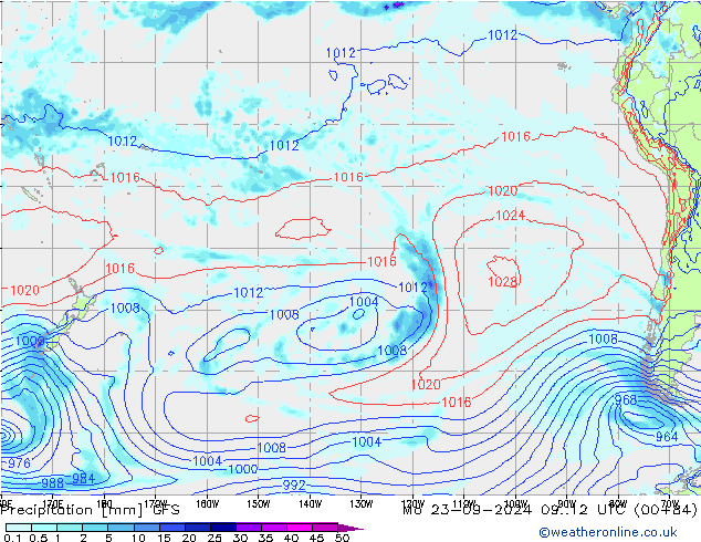 GFS: Pzt 23.09.2024 12 UTC