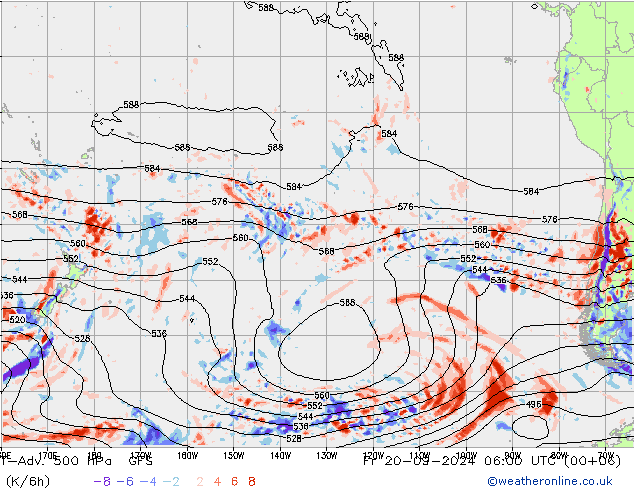 T-Adv. 500 hPa GFS vie 20.09.2024 06 UTC