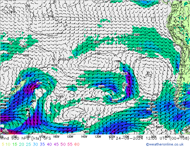 Rüzgar 950 hPa GFS Sa 24.09.2024 12 UTC