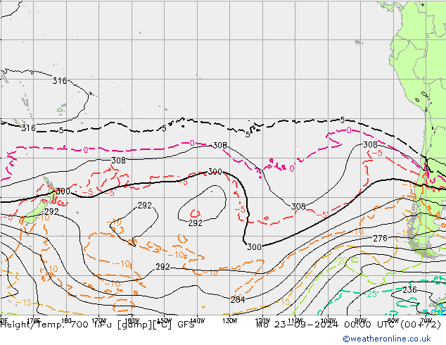 Height/Temp. 700 hPa GFS  23.09.2024 00 UTC