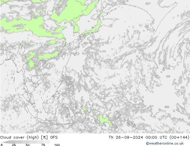 Nubes altas GFS jue 26.09.2024 00 UTC