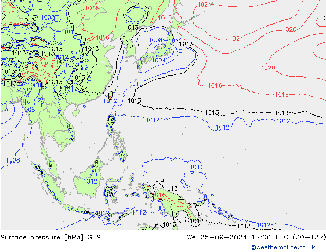 GFS: wo 25.09.2024 12 UTC