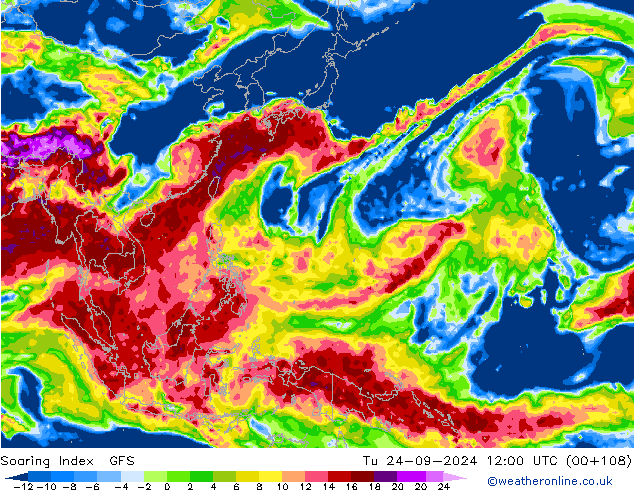 Soaring Index GFS вт 24.09.2024 12 UTC