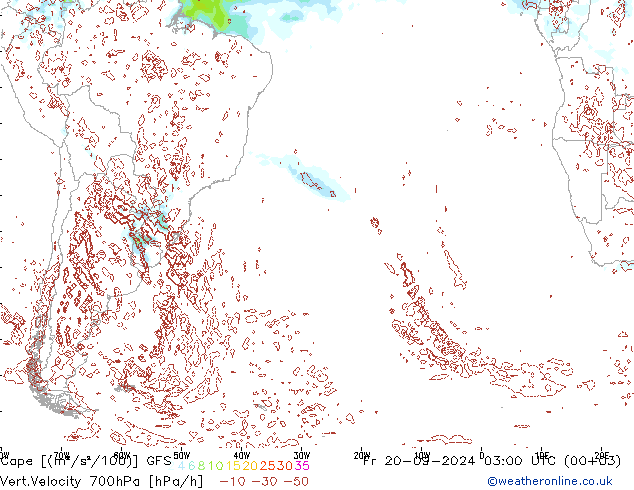 Cape GFS Fr 20.09.2024 03 UTC