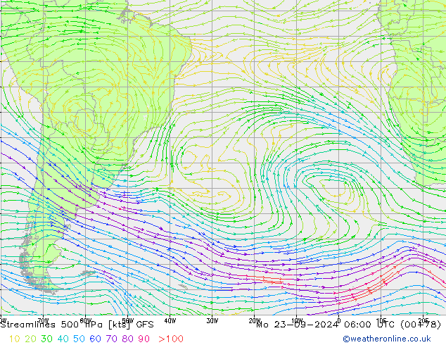  500 hPa GFS  23.09.2024 06 UTC