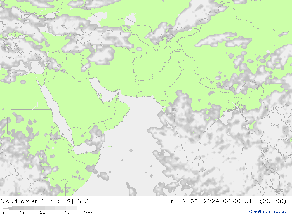 Bulutlar (yüksek) GFS Cu 20.09.2024 06 UTC