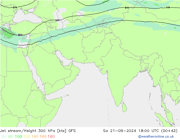 Straalstroom GFS za 21.09.2024 18 UTC