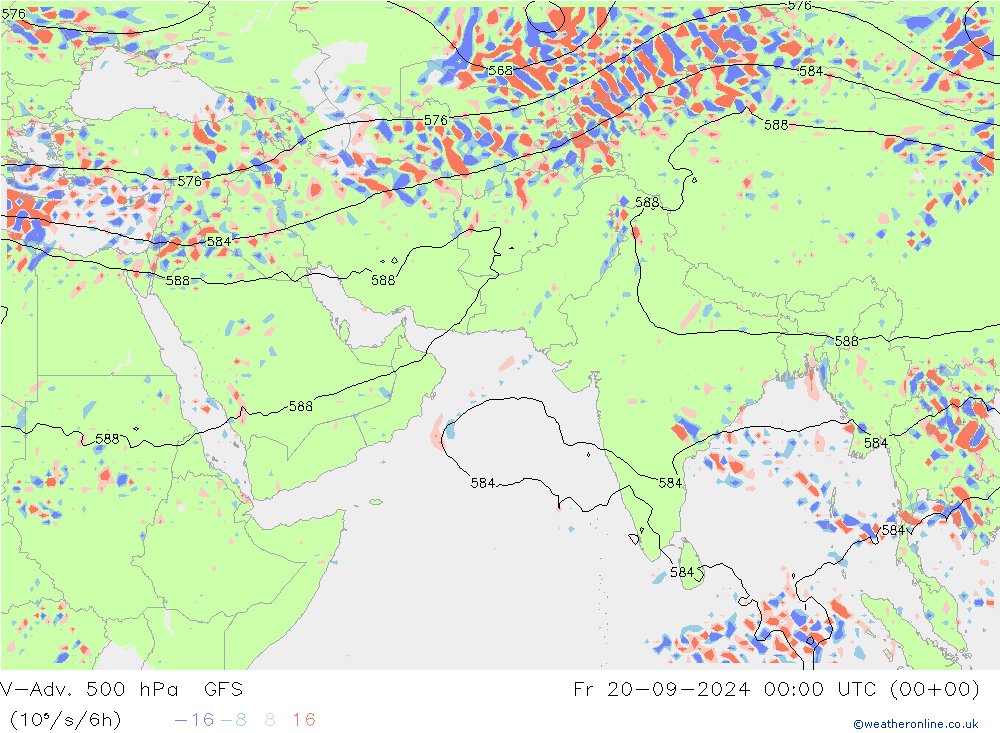 V-Adv. 500 hPa GFS 星期五 20.09.2024 00 UTC