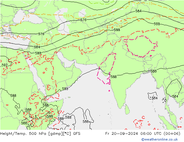 Z500/Rain (+SLP)/Z850 GFS Fr 20.09.2024 06 UTC