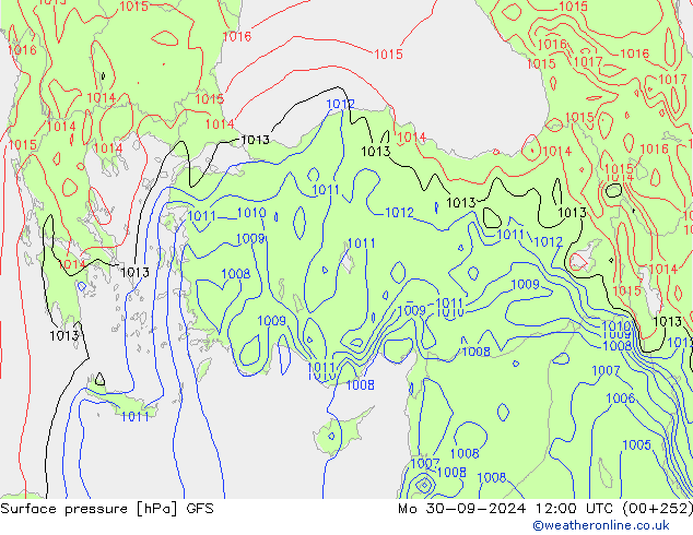 GFS: Seg 30.09.2024 12 UTC