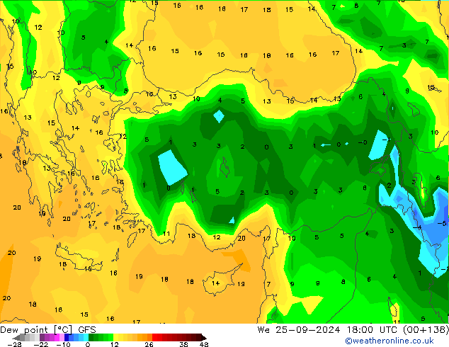 Dew point GFS September 2024