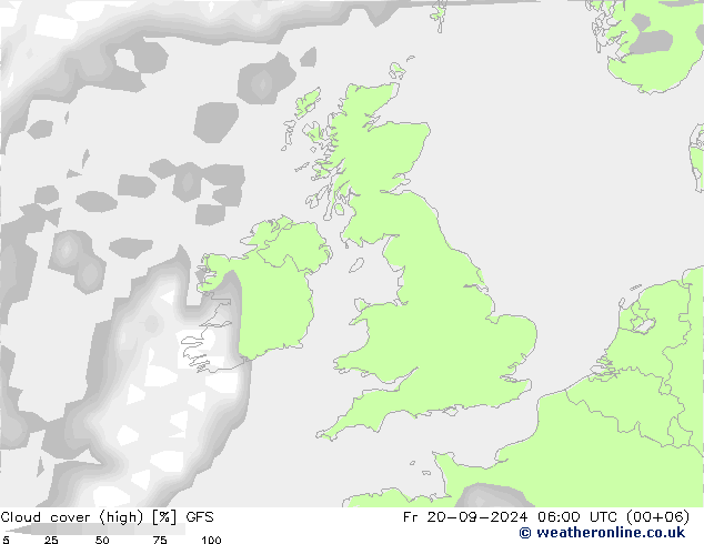 облака (средний) GFS пт 20.09.2024 06 UTC