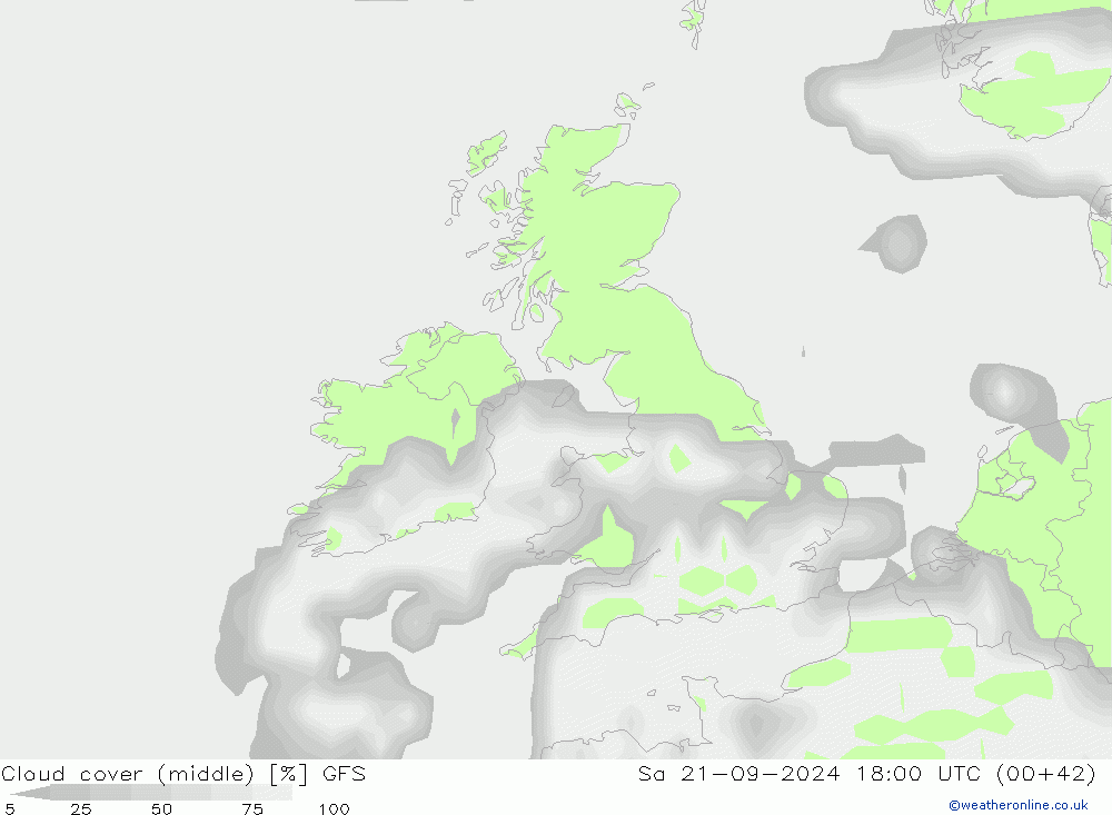 Wolken (mittel) GFS Sa 21.09.2024 18 UTC