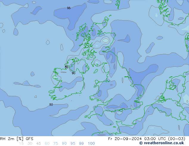 RH 2m GFS Sex 20.09.2024 03 UTC