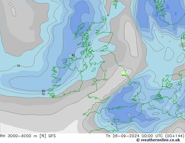 RV 3000-6000 m GFS do 26.09.2024 00 UTC