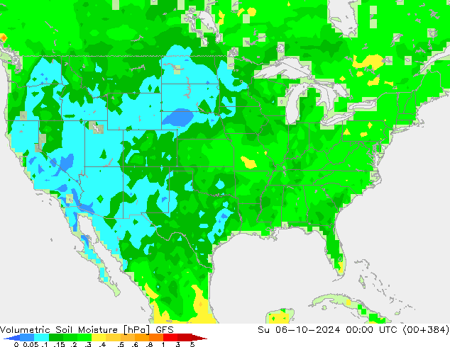 Volumetric Soil Moisture GFS Ne 06.10.2024 00 UTC