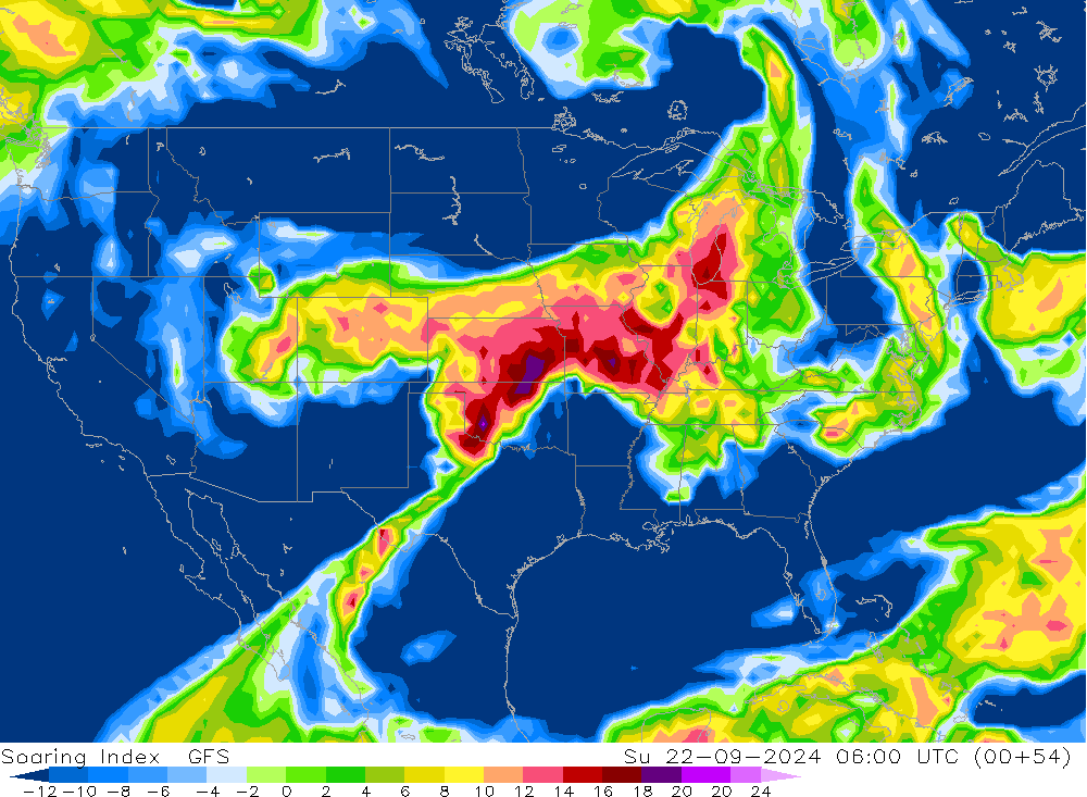 Soaring Index GFS Ne 22.09.2024 06 UTC