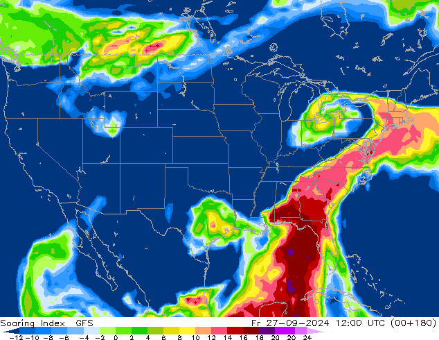 Soaring Index GFS ven 27.09.2024 12 UTC