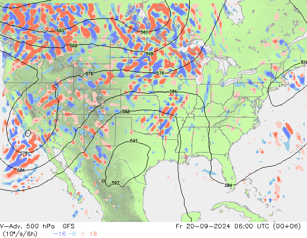 V-Adv. 500 hPa GFS Fr 20.09.2024 06 UTC