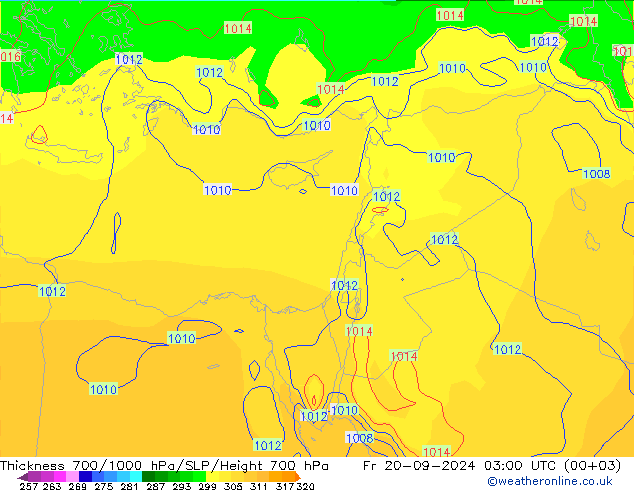 Thck 700-1000 hPa GFS Setembro 2024