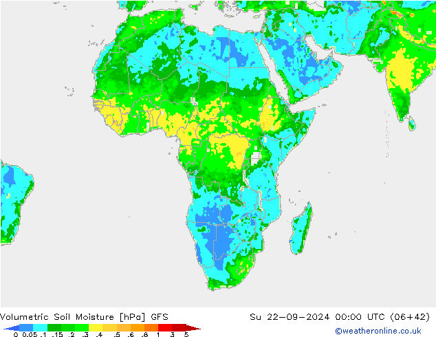 Hacimsel Toprak Nemi GFS Paz 22.09.2024 00 UTC