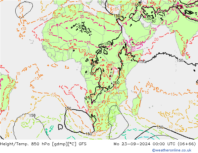 Z500/Rain (+SLP)/Z850 GFS Seg 23.09.2024 00 UTC