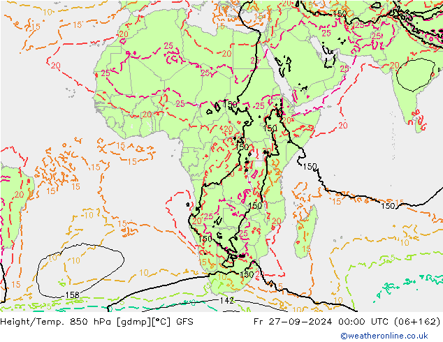 Z500/Rain (+SLP)/Z850 GFS пт 27.09.2024 00 UTC