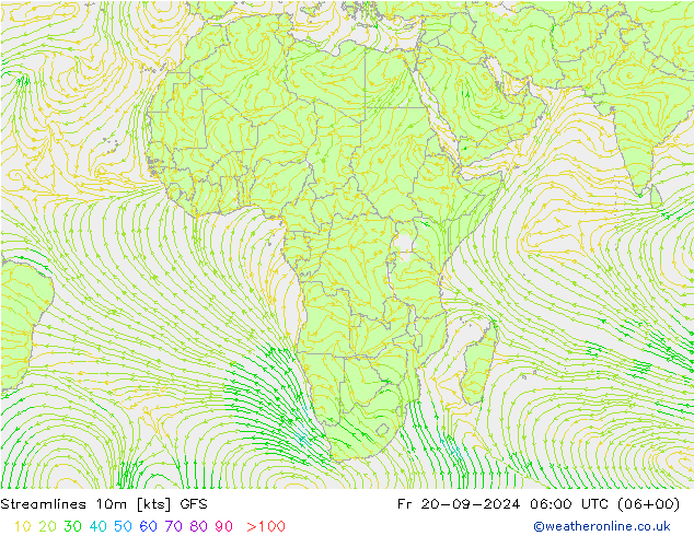 ветер 10m GFS пт 20.09.2024 06 UTC