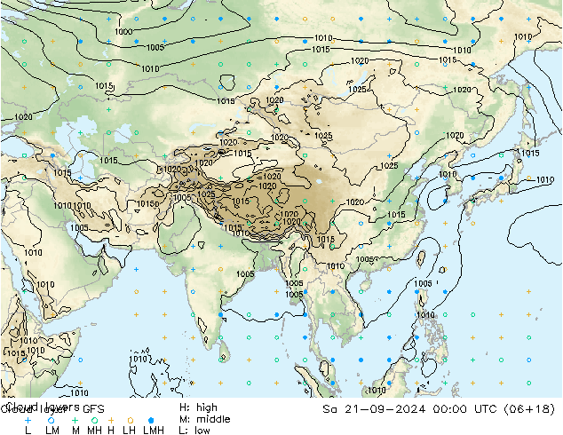 Cloud layer GFS sam 21.09.2024 00 UTC