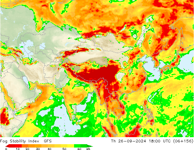 Fog Stability Index GFS Th 26.09.2024 18 UTC