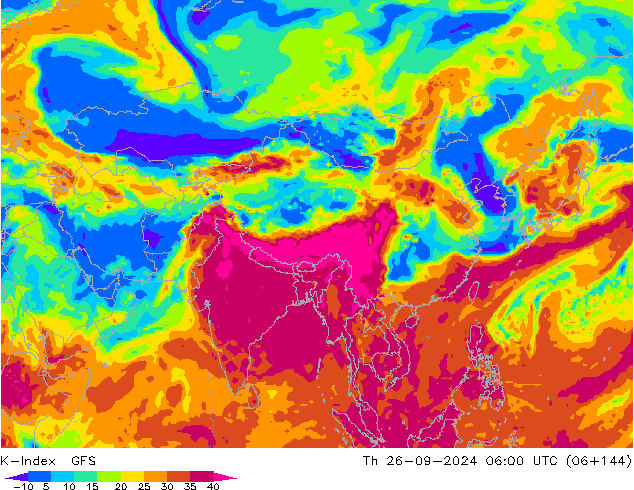 K-Index GFS  26.09.2024 06 UTC