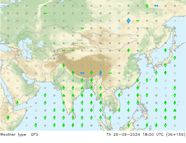 Weather type GFS Čt 26.09.2024 18 UTC