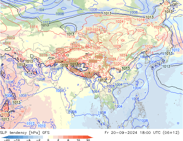 Y. Basıncı eğilimi GFS Cu 20.09.2024 18 UTC