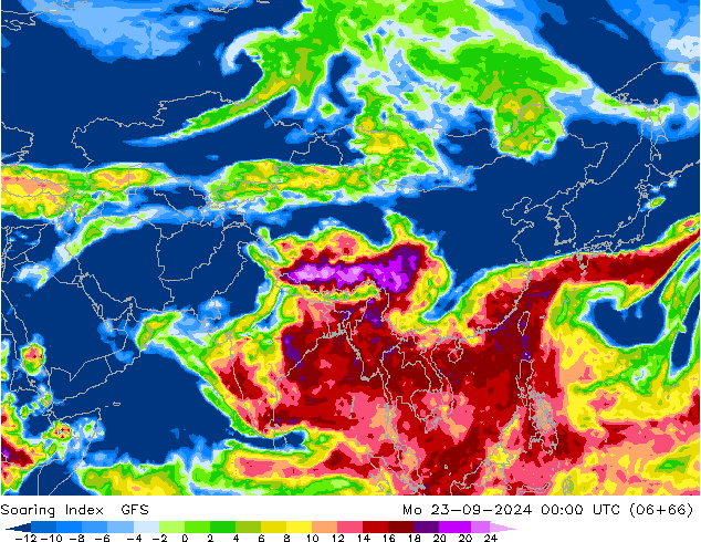 Soaring Index GFS Po 23.09.2024 00 UTC