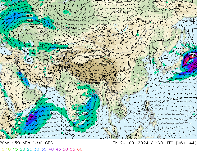  950 hPa GFS  26.09.2024 06 UTC