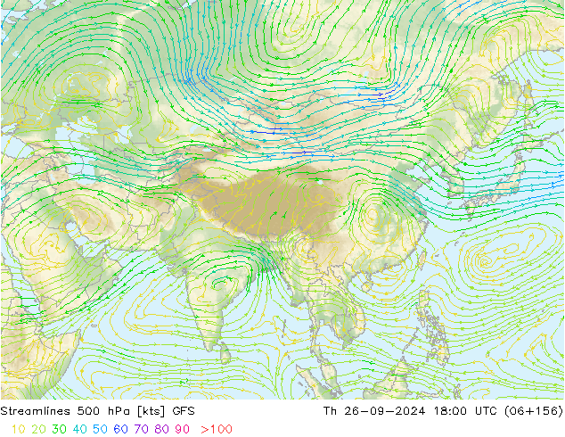  500 hPa GFS  26.09.2024 18 UTC