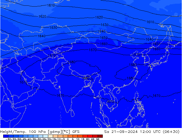 Height/Temp. 100 hPa GFS  2024