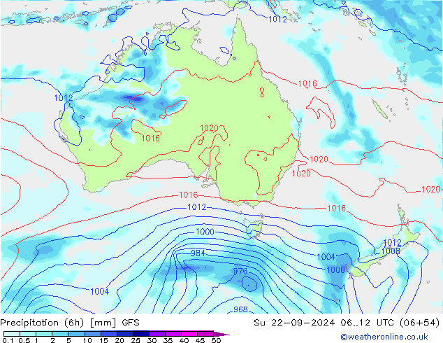 Z500/Rain (+SLP)/Z850 GFS Su 22.09.2024 12 UTC