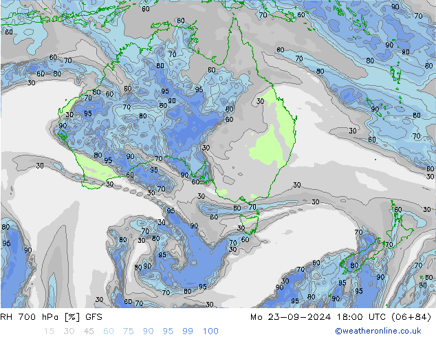 RH 700 hPa GFS September 2024